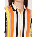 Style Quotient Women Beige White Stripe Printed