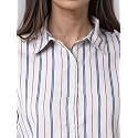 Style Quotient Women Beige White Stripe Printed