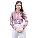 Style Quotient Women Beige White Stripe Printed