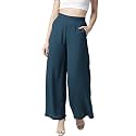 Style Quotient Women Black Solid Flared Palazzos