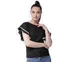 Style Quotient Women Black Solid Regular Top