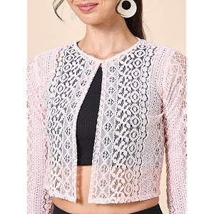 Style Quotient Women Black Solid Shrug