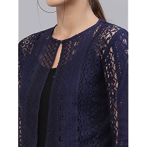 Style Quotient Women Black Solid Shrug