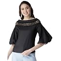 Style Quotient Women Black Solid Top