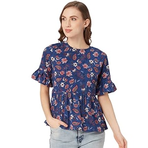Style Quotient Women Blue Pink Floral