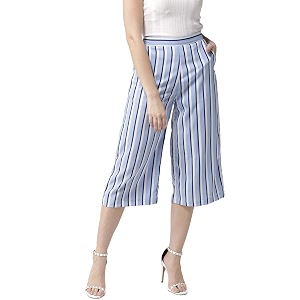 Style Quotient Women Blue White Loose