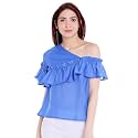Style Quotient Women Blue Solid Top-Blue
