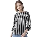 Style Quotient Women Maroon amp Navy Striped