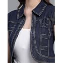 Style Quotient Women Navy Blue Denim Open