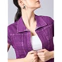 Style Quotient Women Navy Blue Denim Open