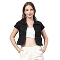 Style Quotient Women Navy Blue Denim Open