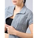 Style Quotient Women Navy Blue Denim Open