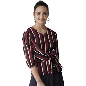 Style Quotient Women Off-White Black Striped