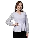 Style Quotient Women Peach Lace Casual Top