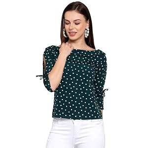 Style Quotient Women Polka Printed polycrepe Smart