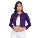 Style Quotient Women Purple Solid Open Front