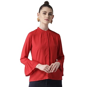 Style Quotient Women Red Regular Fit Solid