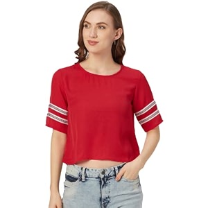 Style Quotient Women Red Solid Top