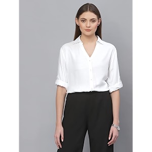 Style Quotient Women Solid Navy Viscose Rayon