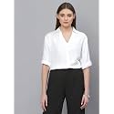 Style Quotient Women Solid Navy Viscose Rayon