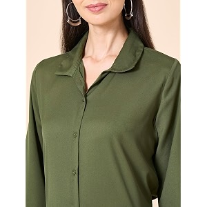 style quotient women solid regular fit shirt