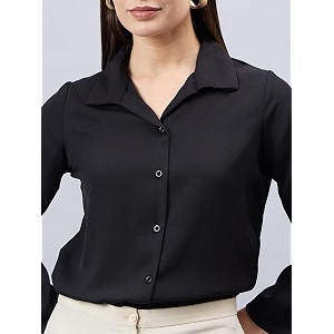 style quotient women solid regular fit shirt