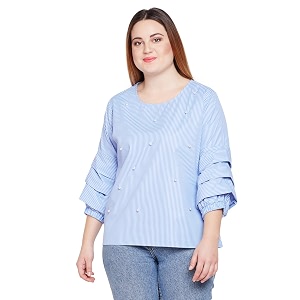 Style Quotient Women Stripe Polycotton smart Casual