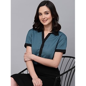 Style Quotient Women Teal and Black Printed