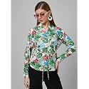 Style Quotient Women Tropical Print Shirt Style Top