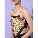 Style Quotient Yellow Green Geometric Print Crepe