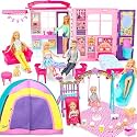 Style Shine 1-Story Dollhouse, Foldable Doll House Playset for Kid Age 3+