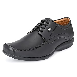 Stylelure Synthetic Leather Office Black Formal Shoes