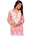 StyleScope Women39s Rayon Floral Embroidered Short Kurti