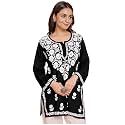 StyleScope Women39s Rayon Floral Embroidered Short Kurti