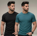 stylesmyth Self Design Men Round Neck Multicolor
