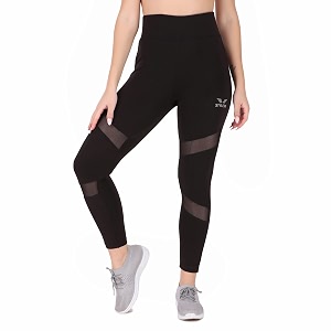 Womens Jegging Multi Net Strip High Waisted