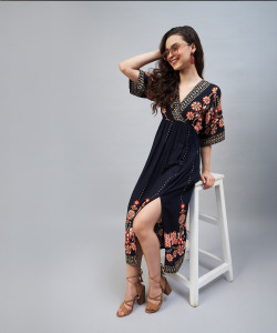 STYLESTONE Women Maxi Multicolor Midi Calf Length