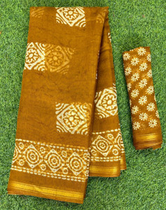 STYLEVEDA Printed Bollywood Cotton Silk Saree