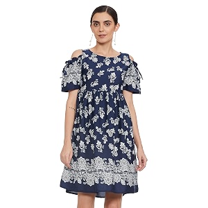 Styleville.in Womens Rayon Skater Knee-Length Dress