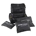 Styleys Set of 6 Travel Organizer Packing Cubes Cosmetics Makeup Bag Organiser Garment Storage Bags (S1037_Black)