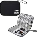 Styleys Polyester Electronics Organizer Bag Waterproof Carrying Pouch Travel Universal Cable Organizer Electronics Storage Bag Accessories Cases For Cord,Charger,Earphone,USB,SD Card (Black - S11089)