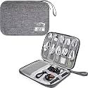 Styleys Electronics Organizer Bag Waterproof Carrying Pouch Travel Universal Cable Organizer Electronics Storage Bag Accessories Cases for Cord, Charger, Earphone, USB, SD Card (Grey - S11089)