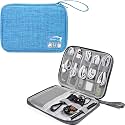 Styleys Electronics Organizer Bag Waterproof Carrying Pouch Travel Universal Cable Organizer Electronics Storage Bag Accessories Cases for Cord, Charger, Earphone, USB, SD Card (Sky Blue - S11089)
