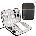 Styleys Electronics Organizer Travel Cable Organizer Bag Compact Waterproof Electronic Accessories Cord Case for Hard Drives, Cables, Cords, Chargers (Black - S12002)