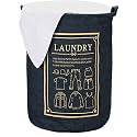 Styleys Folding Laundry Bag for Clothes 63 - Litres with Laundry basket with Drawstring Closure (S11051 - Jeans Blue)