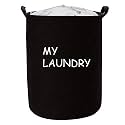 Styleys Laundry Basket for Clothes with Lid, 48 Litere (S11079 - Black)