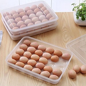 styleys plastic egg tray for fridge 30 eggs egg box transparent s2172 rectangular