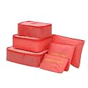 Styleys Set Of 6 Packing Cubes Travel Organizer (Multi_S1037) Polyester, Multicolor