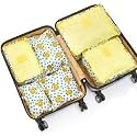 Styleys Polyester Set Of 6 Packing Cubes Travel Organizer (Yellow Smiley) (S1037 P)