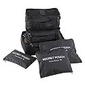 Styleys Polyester Set of 6 Packing Cubes Travel Organizer Bag (Black, S1037), 30 x 13 Cm